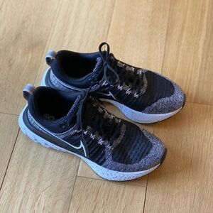 Nike React Infinity Flyknit Black and Gray Running Shoes